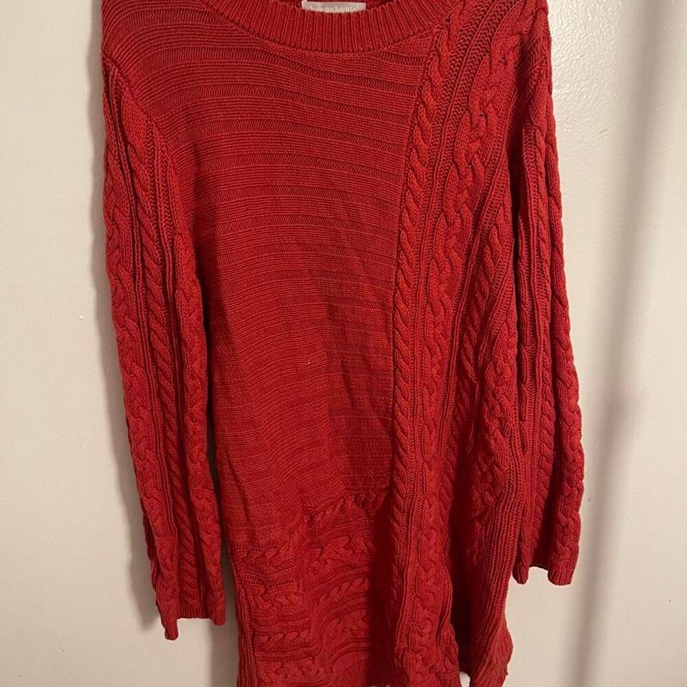 Woman-within Women's Red and Orange Jumper